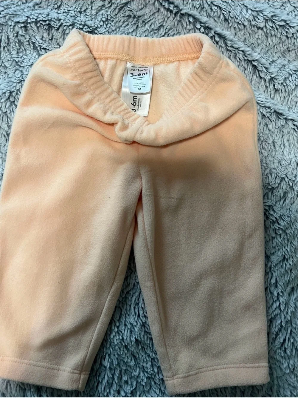 Carter's Peach Hooded Puppy One-Piece with Teal Trim